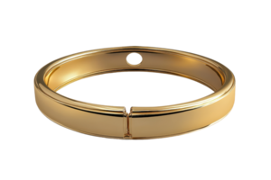 Elegant gold bracelet isolated on transparent background. classic jewelry accessory with sleek design, perfect for special occasions and everyday wear. png