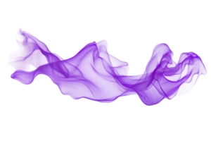 Elegant purple smoke or fluid wave isolated on a transparent background. perfect for abstract, ethereal, or artistic visual concepts. png