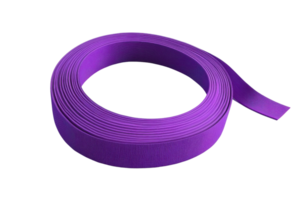 A roll of purple ribbon isolated on a transparent background. Perfect for craft projects, gift wrapping, and decorations. png