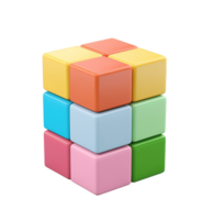 Toy block isolated on transparent background png