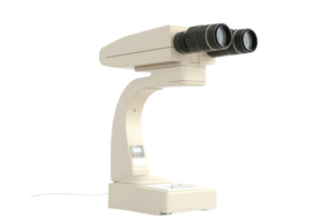 High-quality optometric bio-microscope equipment for precise eye examinations, essential for ocular diagnostics and research applications. png