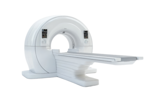 High-quality image of a modern MRI scanner used in medical facilities for advanced imaging and diagnosis purposes. Ideal for healthcare themes. png