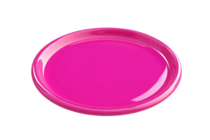 Vibrant pink frisbee perfect for outdoor activities and fun. Ideal for sports, exercise, and leisure. Bright color easy to spot in any setting. png