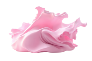 Elegant pink fabric wave abstract, fluid form, showcasing delicate, dynamic motion and soft texture. Captured in high-resolution detail. png
