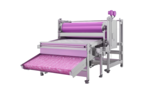 High-tech industrial fabric processing machine with modern automation, perfect for textile manufacturing and production efficiency. png