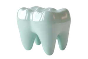 High quality 3D rendered image of a healthy tooth suitable for dental, healthcare, and hygiene content. png