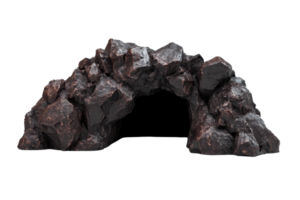 3D render of a small rock arch, isolated on a transparent background. Perfect for nature, geology, and landscape design themes. png