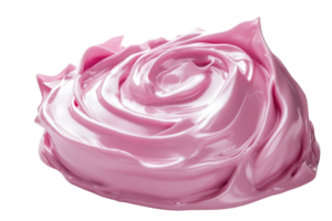 Close-up of smooth, creamy pink lotion or cosmetic cream with swirled texture. Perfect for beauty, skincare, and product advertising. png
