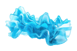 Abstract blue wave design featuring fluid, swirling forms and vibrant colors, perfect for modern artistic projects and backgrounds. png
