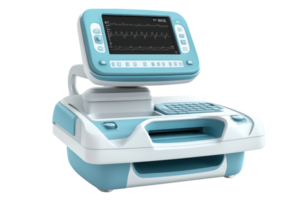 High-tech medical diagnostic device with a digital screen displaying patient data. Essential equipment for healthcare professionals. png