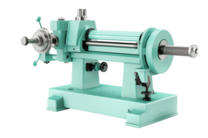 Industrial lathe milling machine with precision controls, ideal for metalworking and machining tasks in a workshop environment. png