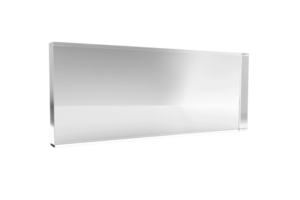 Modern rectangular mirror with a sleek, frameless design, perfect for contemporary interiors, bathrooms, or commercial spaces. png