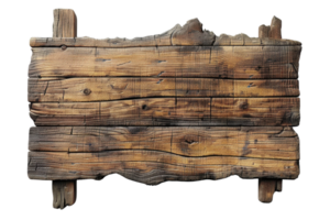 Rustic wooden signboard with an aged, weathered texture, ideal for backgrounds, signs, or text overlays in various projects. png