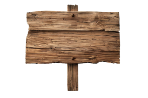 rustico di legno cartello isolato su trasparente sfondo. Esposto alle intemperie vuoto legna tavola per testo, ideale per Vintage ▾ disegni e naturale temi. png