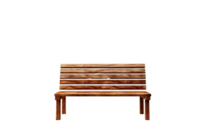 Elegant wooden bench with a simple design. Perfect for indoor and outdoor spaces, adding a touch of rustic charm to any setting. png