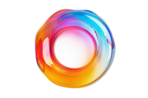 Colorful abstract circular design with vibrant gradient hues, perfect for modern backgrounds, digital art, or graphic design projects. png