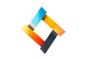 Abstract geometric logo design with gradient colors and modern style, ideal for technology and business branding. png