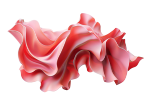 Abstract digital art featuring vibrant, flowing pink and red shapes. Perfect for modern designs and creative projects. png