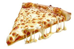Close-up of a delicious, cheesy pizza slice with melted mozzarella cheese, perfect for Italian food themes and culinary visuals. png