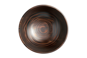 Abstract circular pattern with concentric rings in shades of brown and black. Perfect for modern art, backgrounds, and digital designs. png
