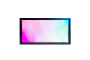 Abstract vibrant gradient in a sleek framed display, ideal for modern digital aesthetics and creative presentations. png