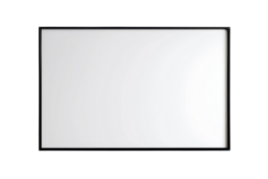 Minimalist whiteboard with a blank surface, perfect for presentations, brainstorming sessions, or educational purposes. High-resolution image. png