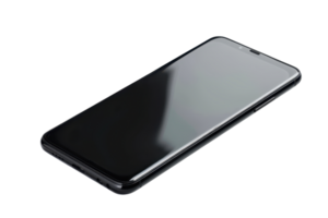 Modern smartphone with blank screen isolated on transparent background. perfect for technology concepts and app design presentations. png