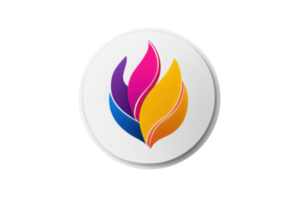 Modern abstract logo icon in vibrant colors on a transparent background. suitable for branding, design, and creative projects. png