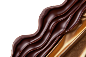 Abstract chocolate waves and golden texture background, perfect for luxury, confectionery, and design themes. png