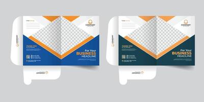 Creative and modern geometric stylish and colorful file folder design real estate File Cases. vector