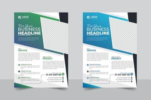 Modern and creative style business flyer design, Creative colorful variation editable template design vector