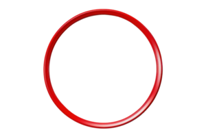 Red circle shape isolated on transparent background. Perfect for graphic design projects, illustrations, and artistic elements. png