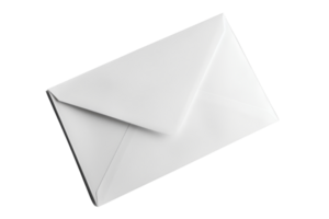 A close-up of a white envelope on a plain background. Ideal for communications, mailing, messages, and stationery-related themes. png