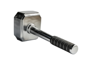 High-quality photo of a stainless steel hammer isolated on transparent background. perfect for tool collections, DIY projects, and construction themes. png