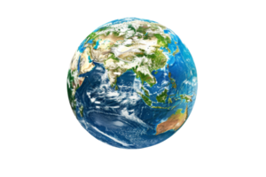 A stunning view of the Earth showcasing continents, oceans, and cloud formations from space, emphasizing the planet's natural beauty. png