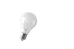 Clear light bulb on transparent background. High-resolution image perfect for illuminating ideas, creativity, and innovation concepts. png