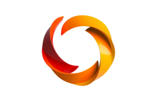 Abstract colorful swirl logo design on a transparent background. represents modernity, innovation, and creativity perfect for corporate branding and marketing. png