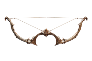 Ornate fantasy crossbow featuring intricate design details, ideal for use in gaming, medieval, or fantasy-themed creative projects. png