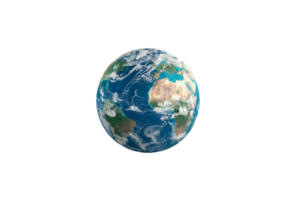 High-resolution image of planet Earth showcasing continents, oceans, and cloud formations, highlighting natural beauty and geographical diversity. png
