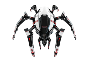 High-tech robotic spider with sleek design and advanced technology, perfect for futuristic themes and sci-fi concepts. png
