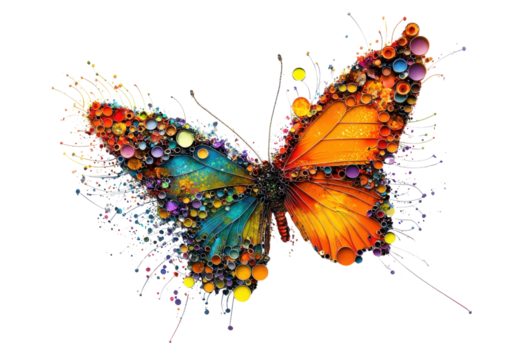 vivace e colorato artistico farfalla con intricato dettagli e luminosa tonalità. Perfetto per aggiungendo un' spruzzo di colore per qualunque progetto o design. png