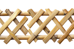 Close-up of rustic wooden fence with crosshatch patterning, demonstrating traditional craftsmanship and natural textures. Perfect for backgrounds. png
