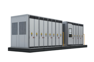 Industrial electrical control panel, isolated on a transparent background. featuring multiple switches and safety indicators. Ideal for technology and engineering use. png