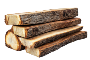 Stack of cut firewood logs on a transparent background. Perfect for rustic, natural, and woodworking themes in your design projects. png