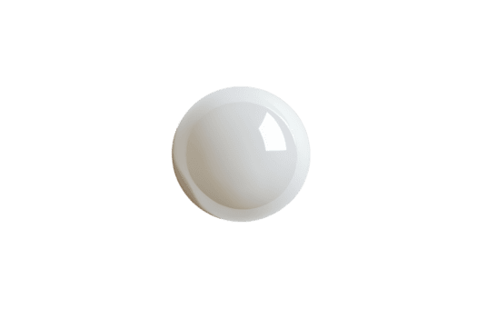minimalistische wit ronde knop met een glanzend af hebben Aan een blanco achtergrond, perfect voor ontwerp projecten en digitaal interfaces. png