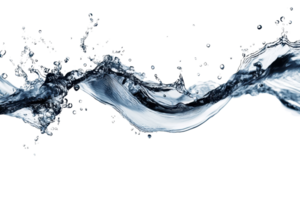 Dynamic splash of water in motion against a transparent background. showcasing fluidity and movement in a high-resolution capture. png