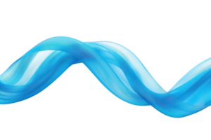 Abstract blue wave design element. Smooth flowing curves and lines creating a fluid motion for backgrounds, presentations, and creative projects. png