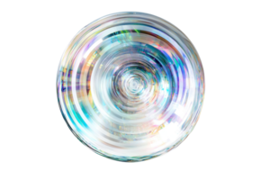 Abstract circular light pattern with rainbow colors on transparent background. Perfect for modern art, digital design, and creative projects. png