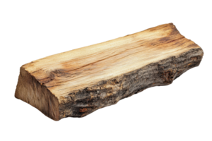 Close-up of a single wooden log piece with rough texture. Ideal for rustic decor, natural materials, or carpentry projects. png