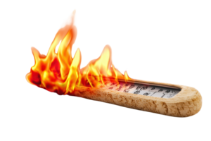 Close-up of a flaming scroll with text. Conceptual image representing burning knowledge or destruction of information. png
